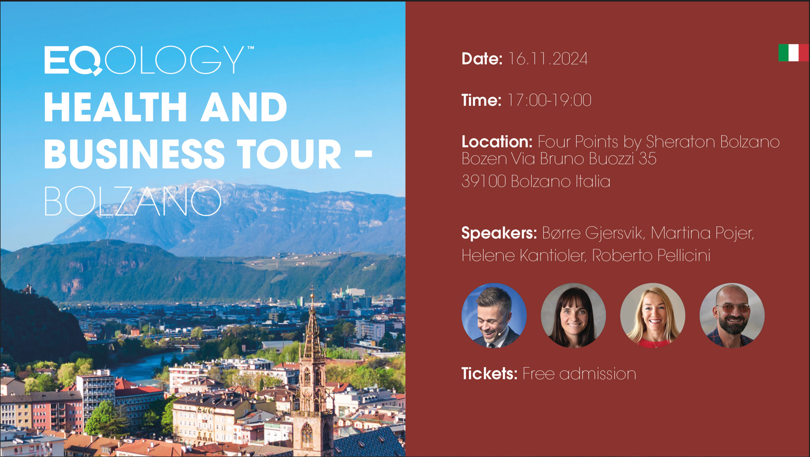 EQOLOGY Health And Business Tour – Bolzano
