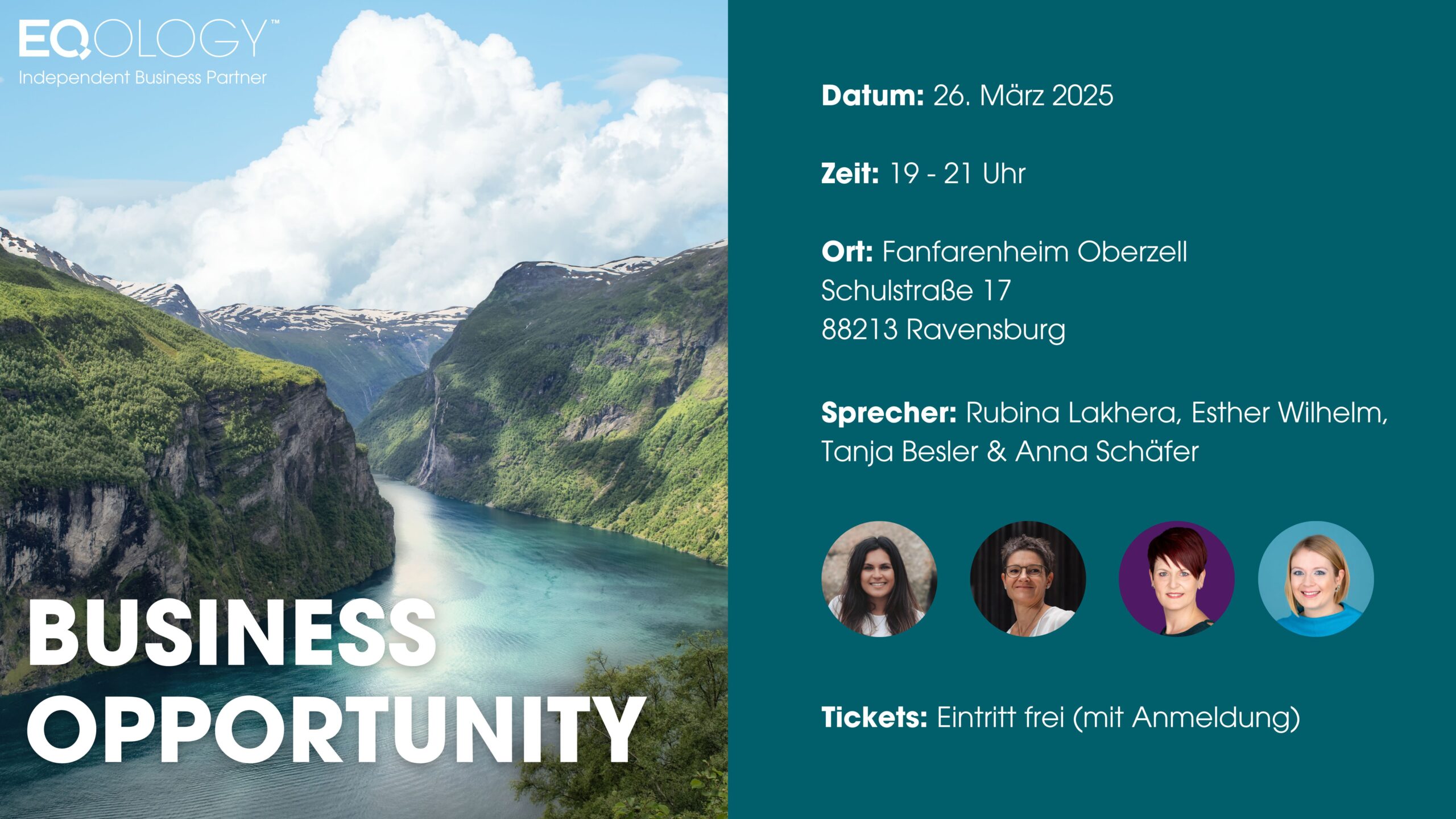 Business Opportunity Meeting – Lerne die Geschäftsmöglichkeit mit EQOLOGY kennen