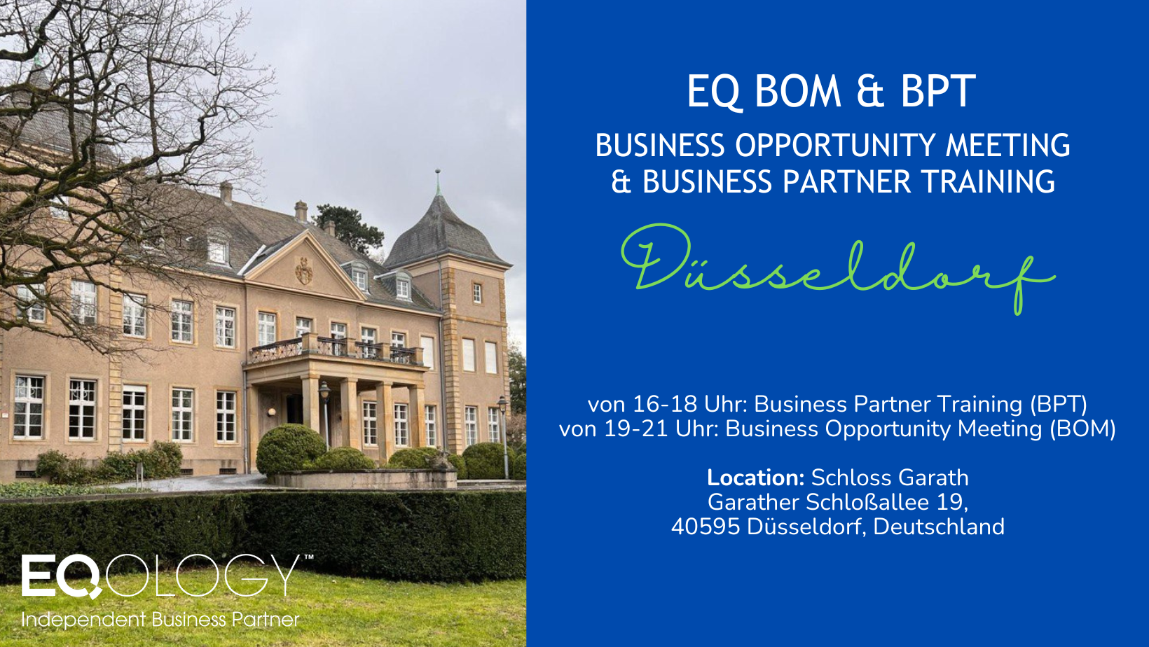 Business Opportunity Meeting und Business Partner Training Düsseldorf