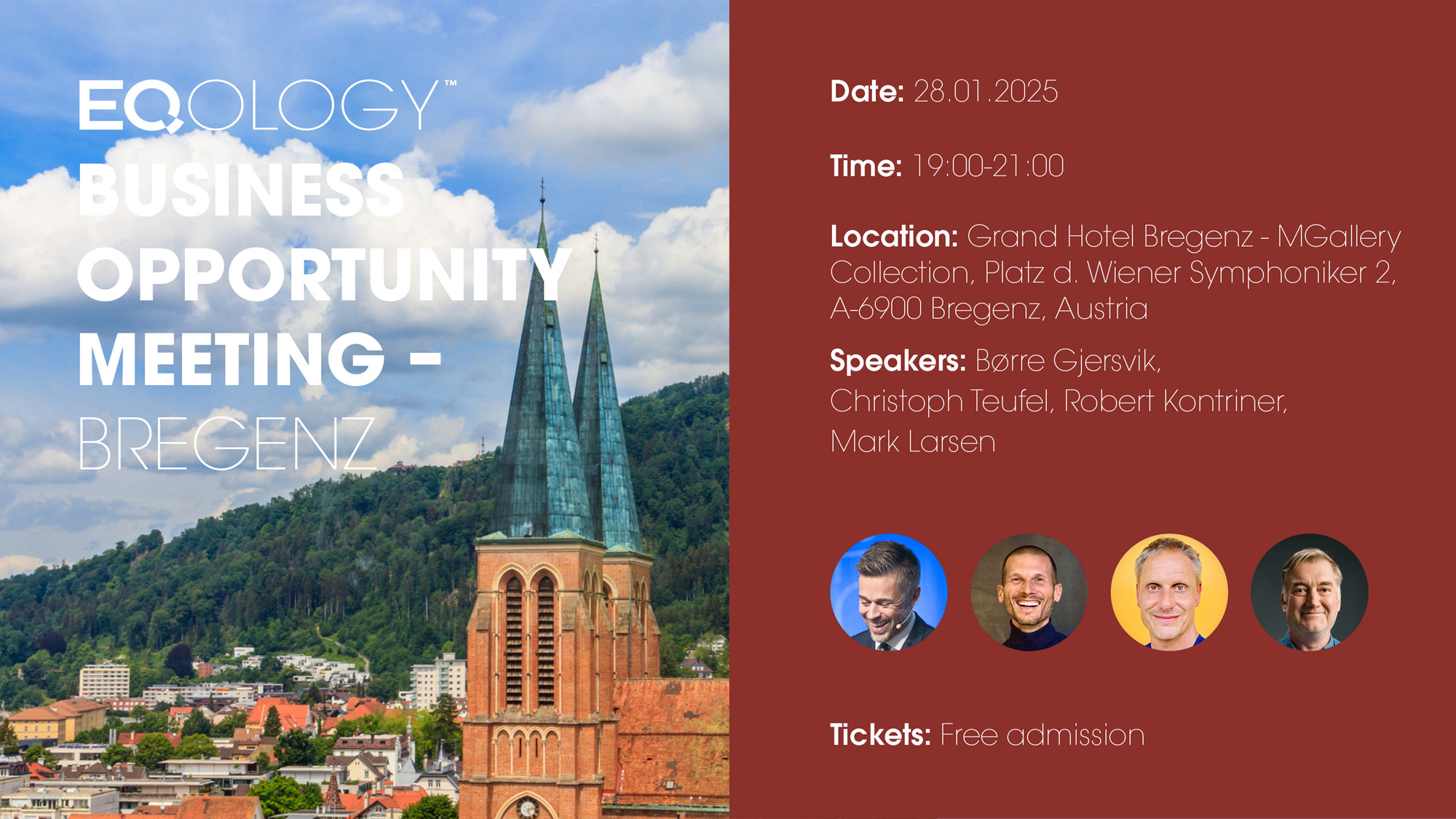 Business Opportunity Meeting BREGENZ– Erkennen Sie die Geschäftsmöglichkeit mit Eqology