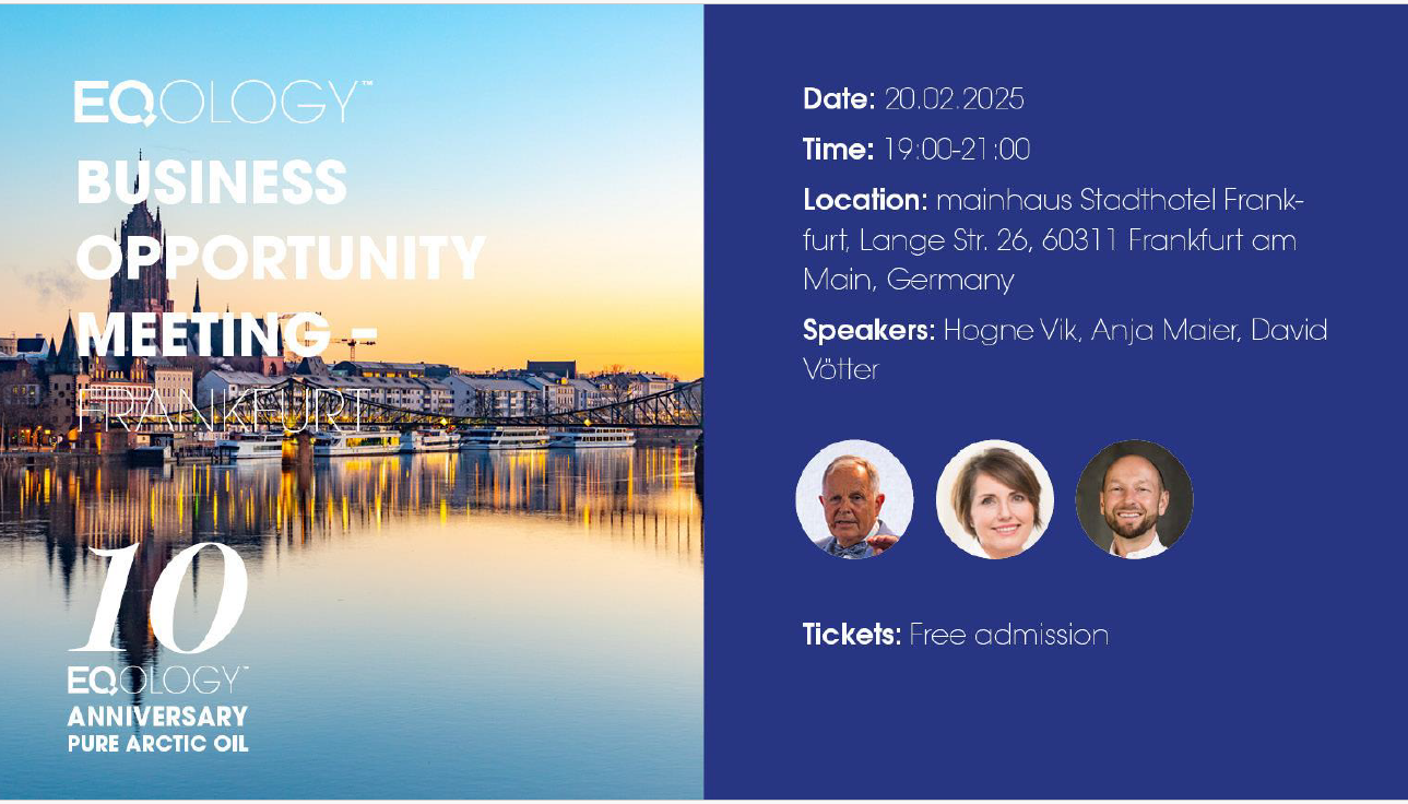 Business Opportunity Meeting FRANKFURT – Erkennen Sie die Geschäftsmöglichkeit mit Eqology