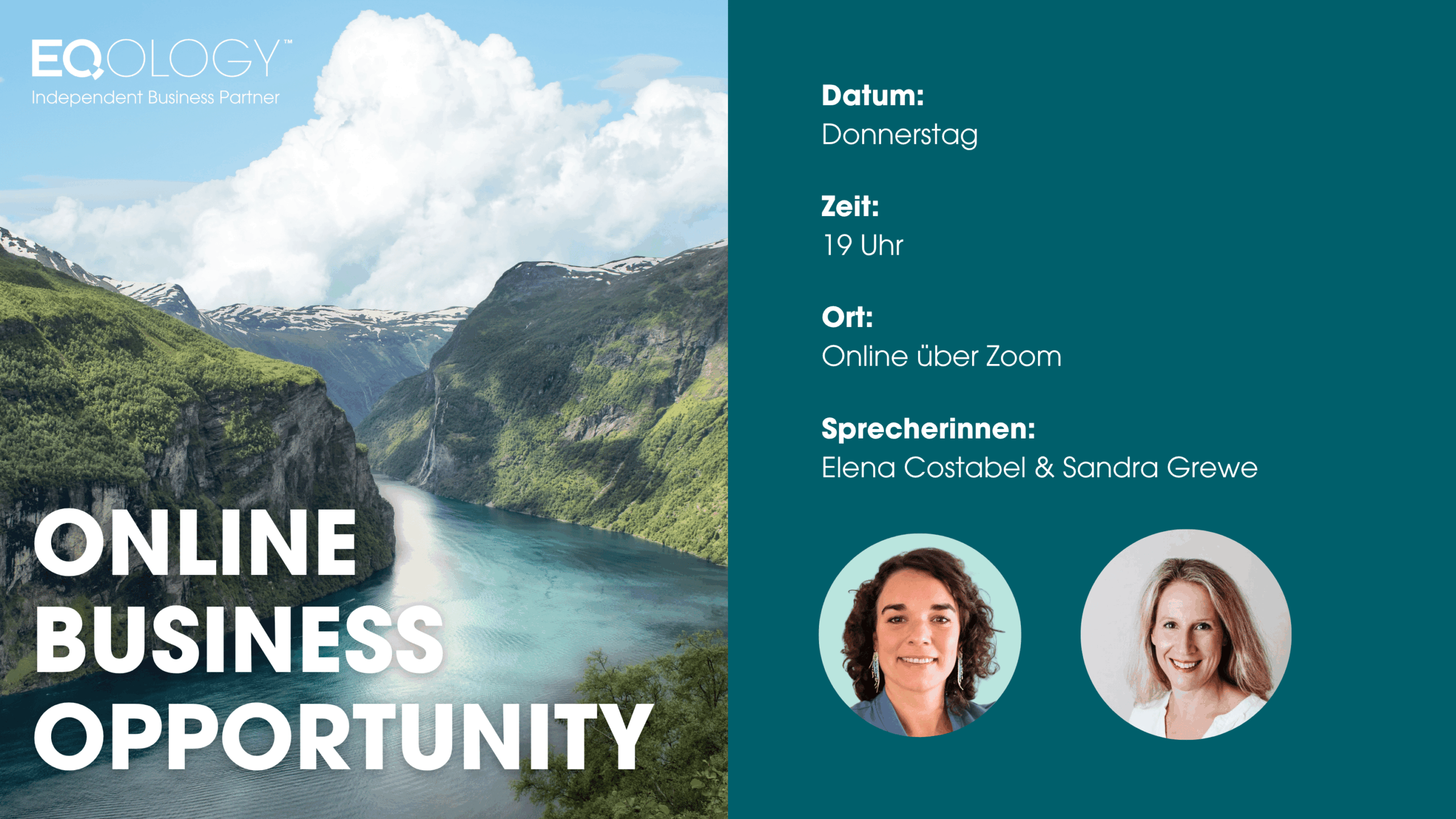 Online Business Opportunity Event – Lerne die Geschäftsmöglichkeit mit EQOLOGY kennen