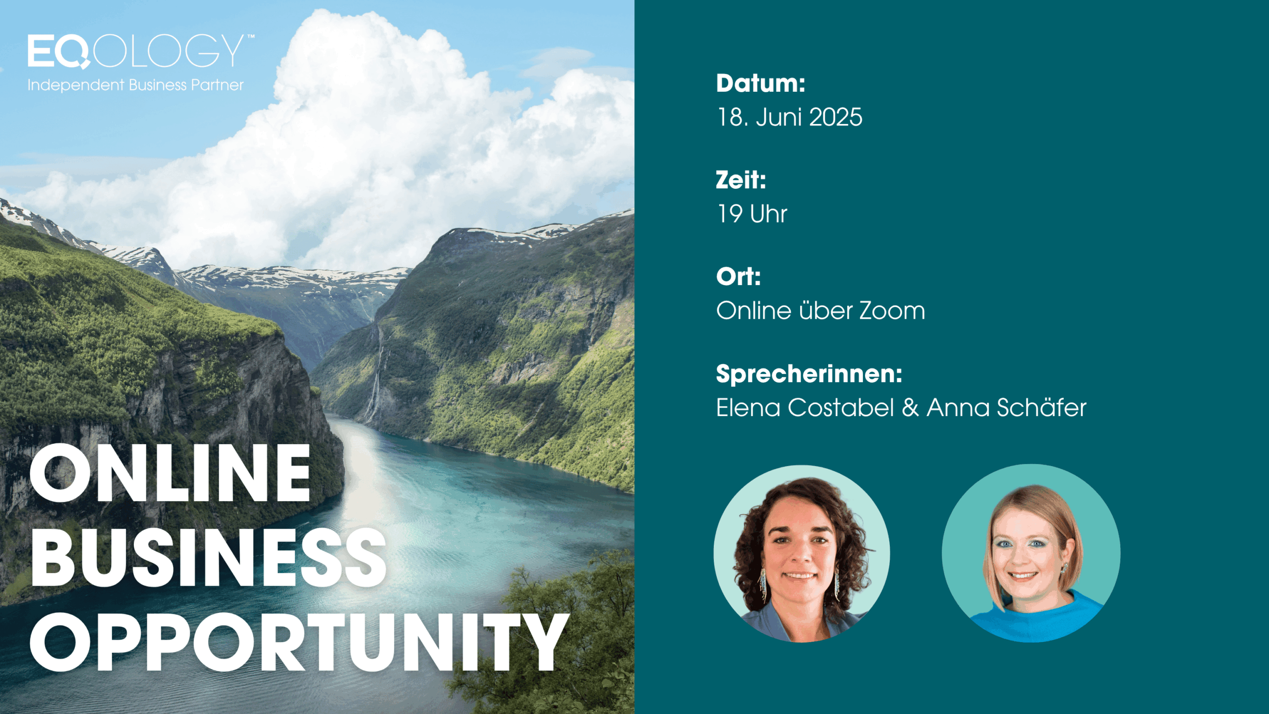 Online Business Opportunity Event – Lerne die Geschäftsmöglichkeit mit EQOLOGY kennen