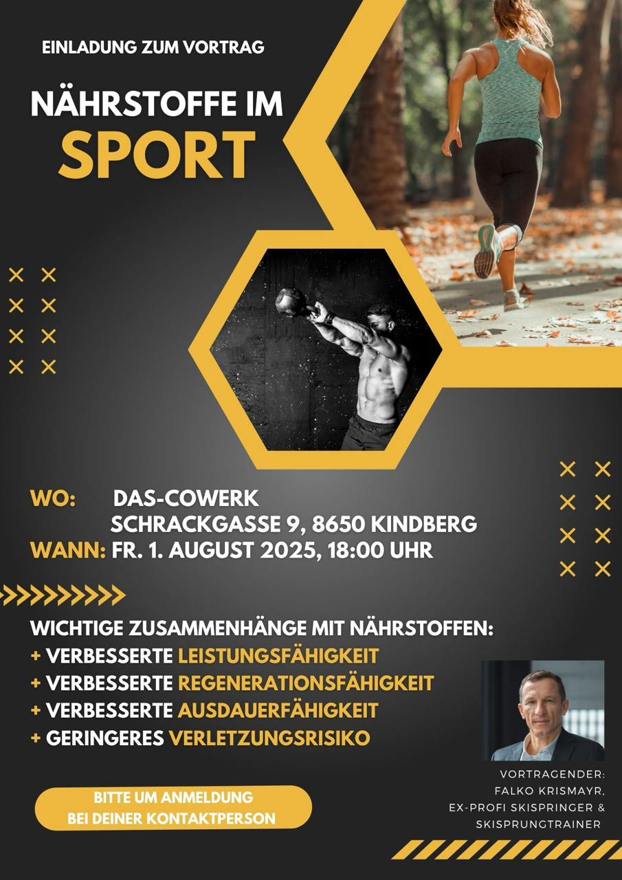 Gesundheitsvortrag - Spezialthema Sport mit Falko Krismayr & Bernd Russ
