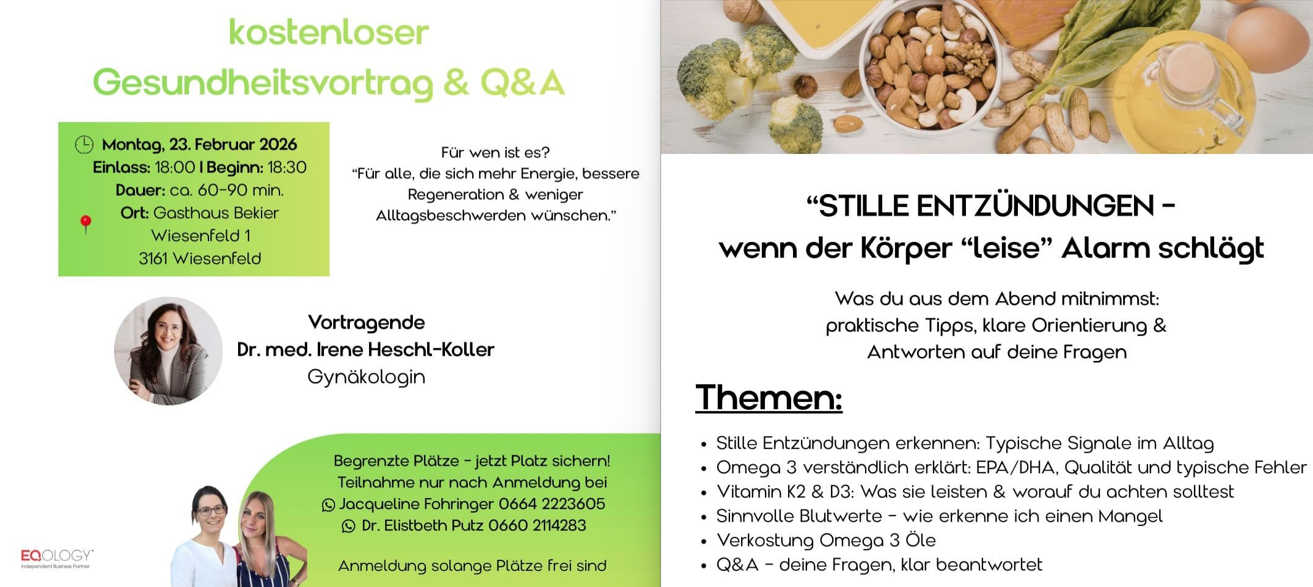 Stille Entzündung - Wenn der Körper "leise" Arlarm schlägt.